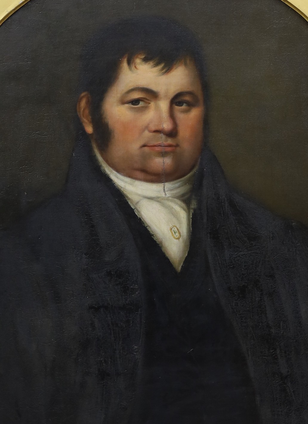 English School c.1830, oil on canvas, Half length portrait of a gentleman, 74 x 61cm